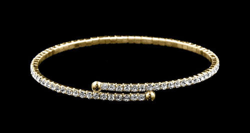 #16671G - Extra Thin Wraparound Coil Bracelet - Gold Plated