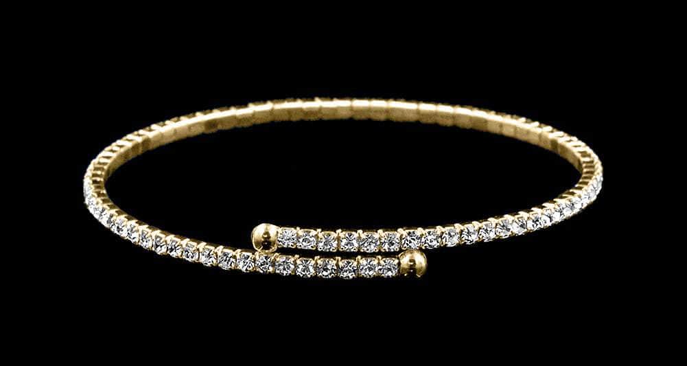 #16671G - Extra Thin Wraparound Coil Bracelet - Gold Plated