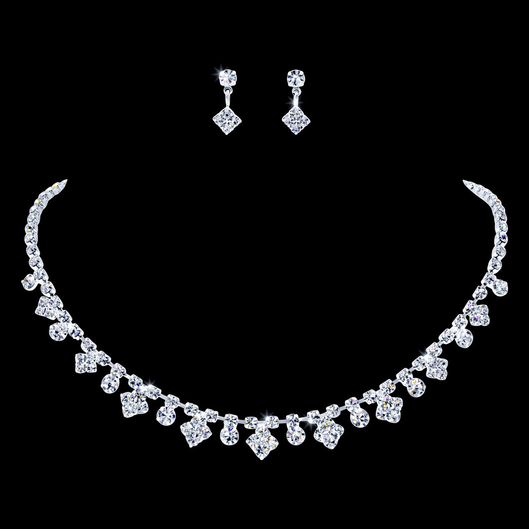 #12867 - Diamonds Necklace and Earring Set