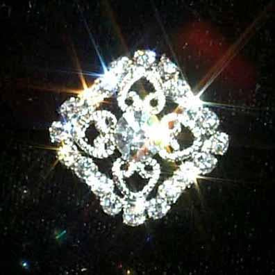 Square Filigree Button #13262