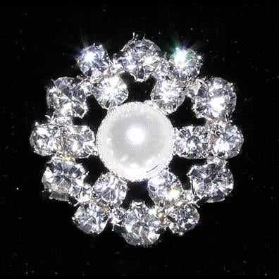 #14045 Pearl Center Burst Button