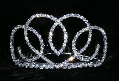 #14835 - Heart Ribbon Tiara Comb