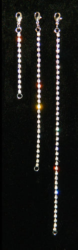 #15295 - Rhinestone Necklace Extenders - Silver Plated