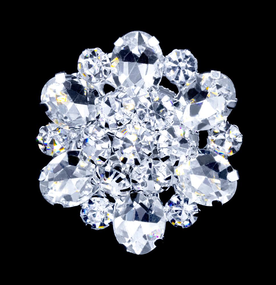 #15382 - Layered Daisy Dome Button - Approx. 1.25