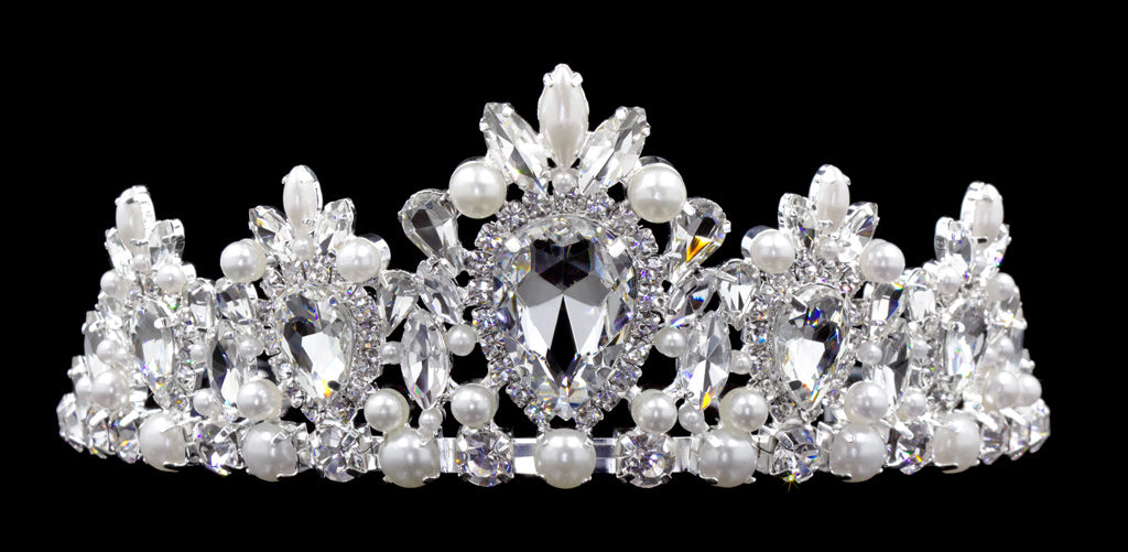 #16553 - Pearl Cluster Tiara with Combs 3