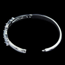 Load image into Gallery viewer, #17188 - Alternating Baguette and Square Cut CZ Cuff Bracelet